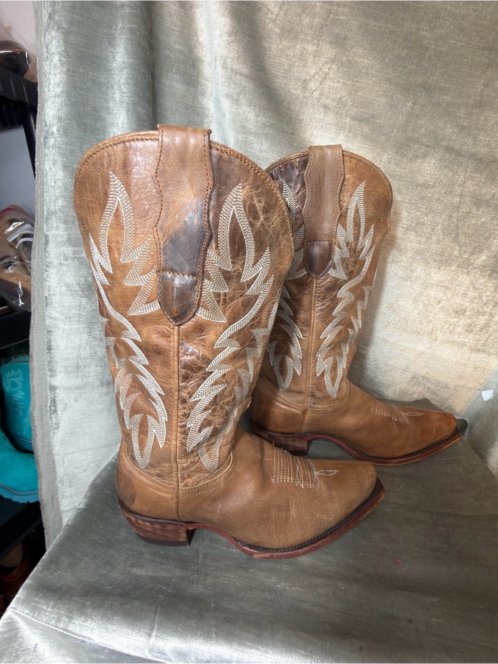 Idyllwind Wheeler Women's Performance Western Brown Boots w/Embroidery. Size 7.5